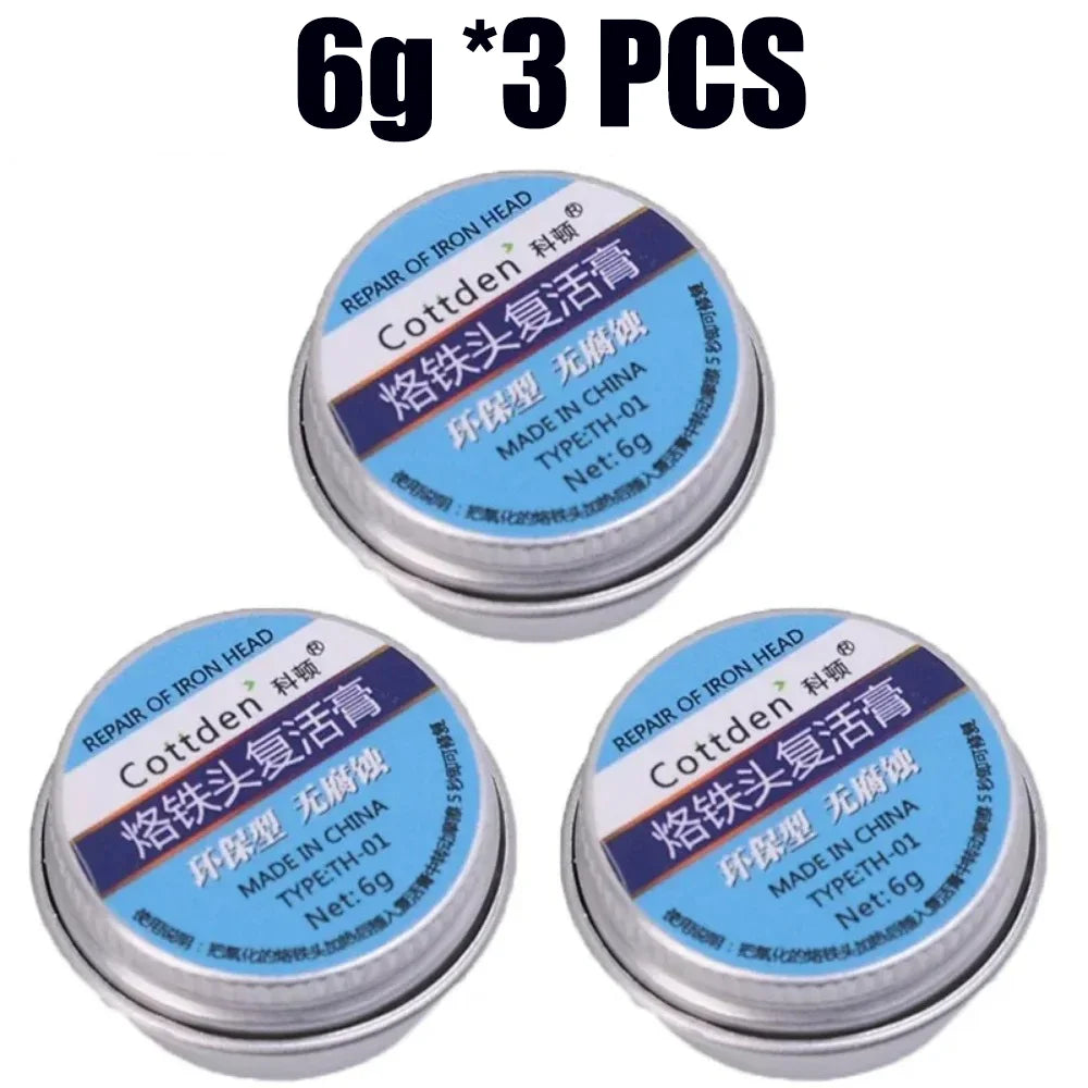 5/1Pcs Soldering Iron Tip Refresher Non-stick Tin Solder Cream Clean Paste for Oxide Head Resurrection Oxidative Activator