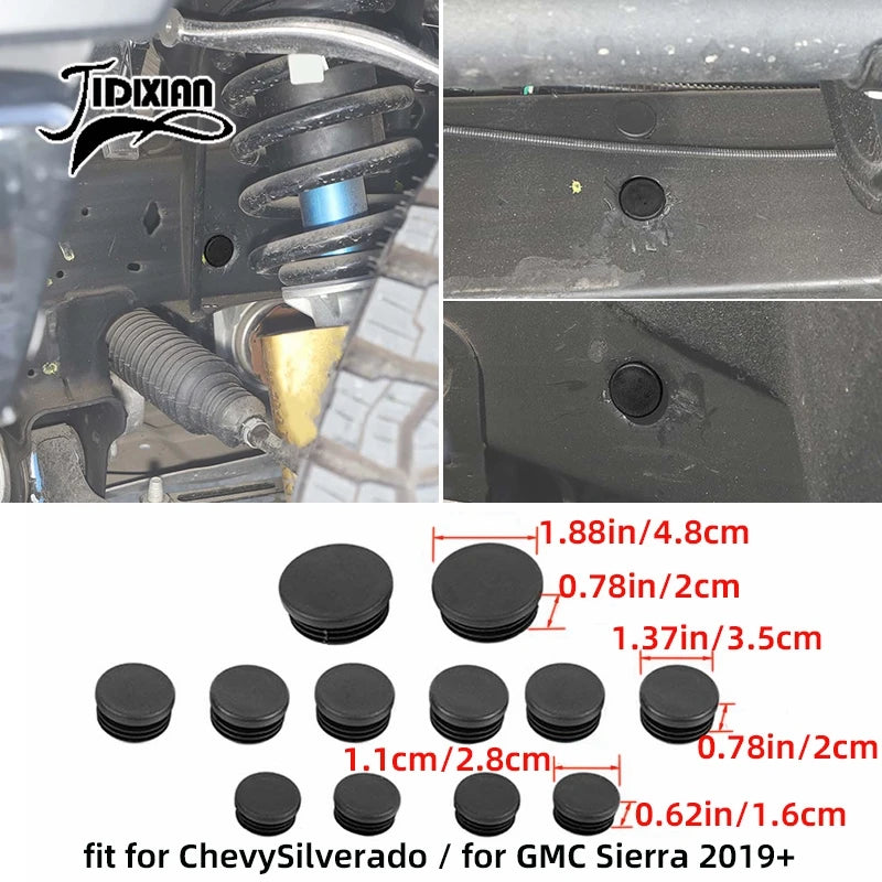 Chassis & Body Hole Dust Plugs, Waterproof — Chevrolet Silverado & GMC Sierra (1999–2026)