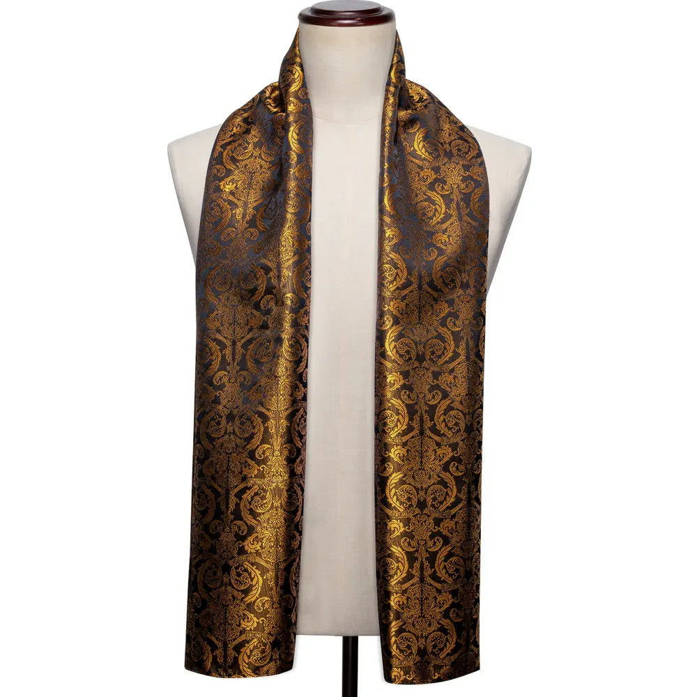 Men's Purple Paisley Long Scarf - 160cm Winter Wrap - photo 15