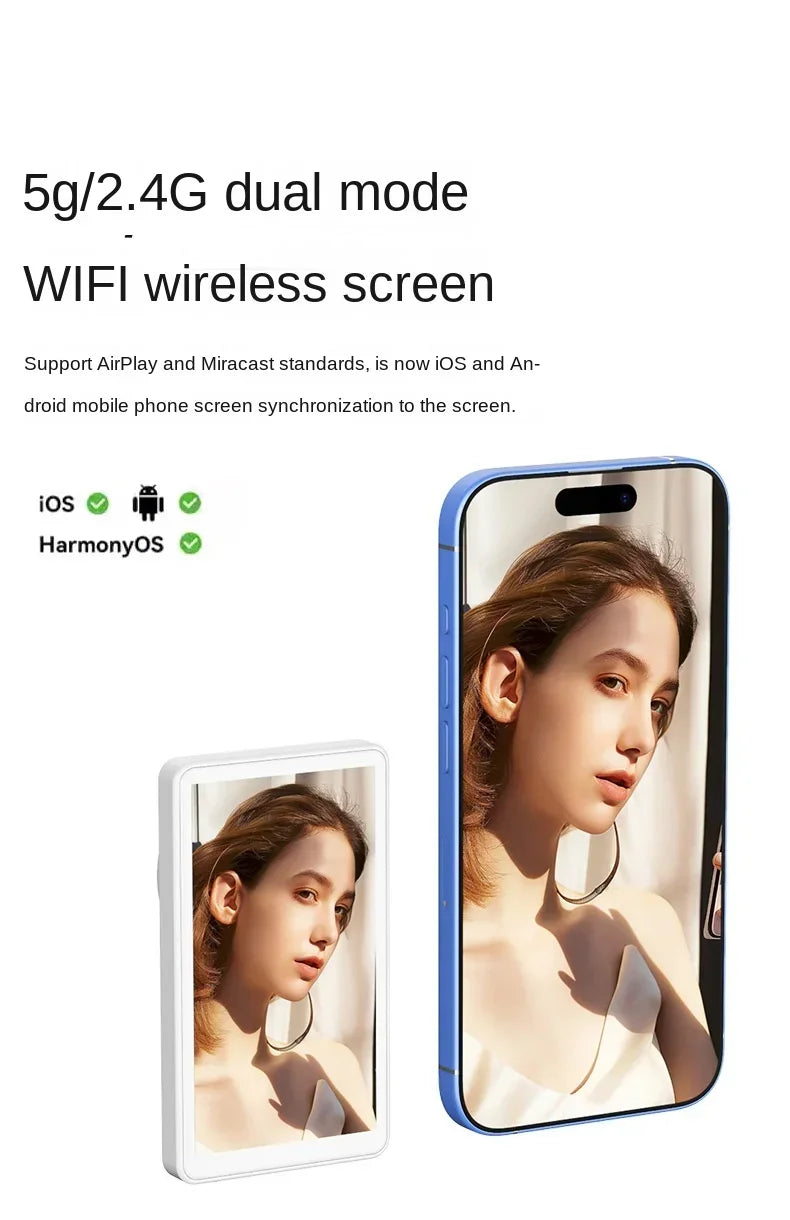 Wireless Monitor Rear Camera Screen Smartphone Selfie Magnetic Screen For Vlog Live Stream Video Recording Outdoor Selfie tool