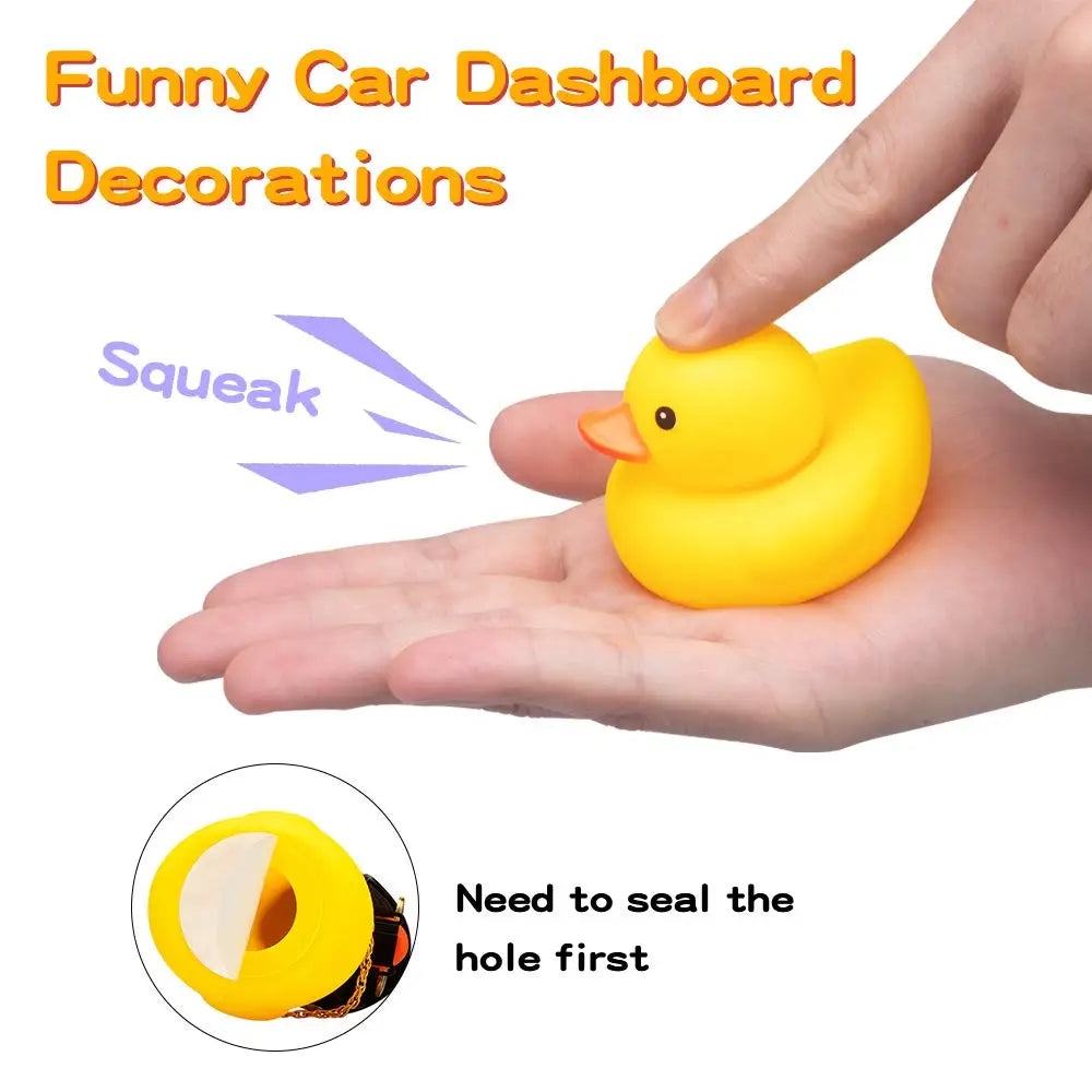 Motorcycle Accessories Cute Duck with Propeller Helmet Broken Wind Rubber Duck Toy Car Bicycle Small Yellow Duck Decor Ornaments