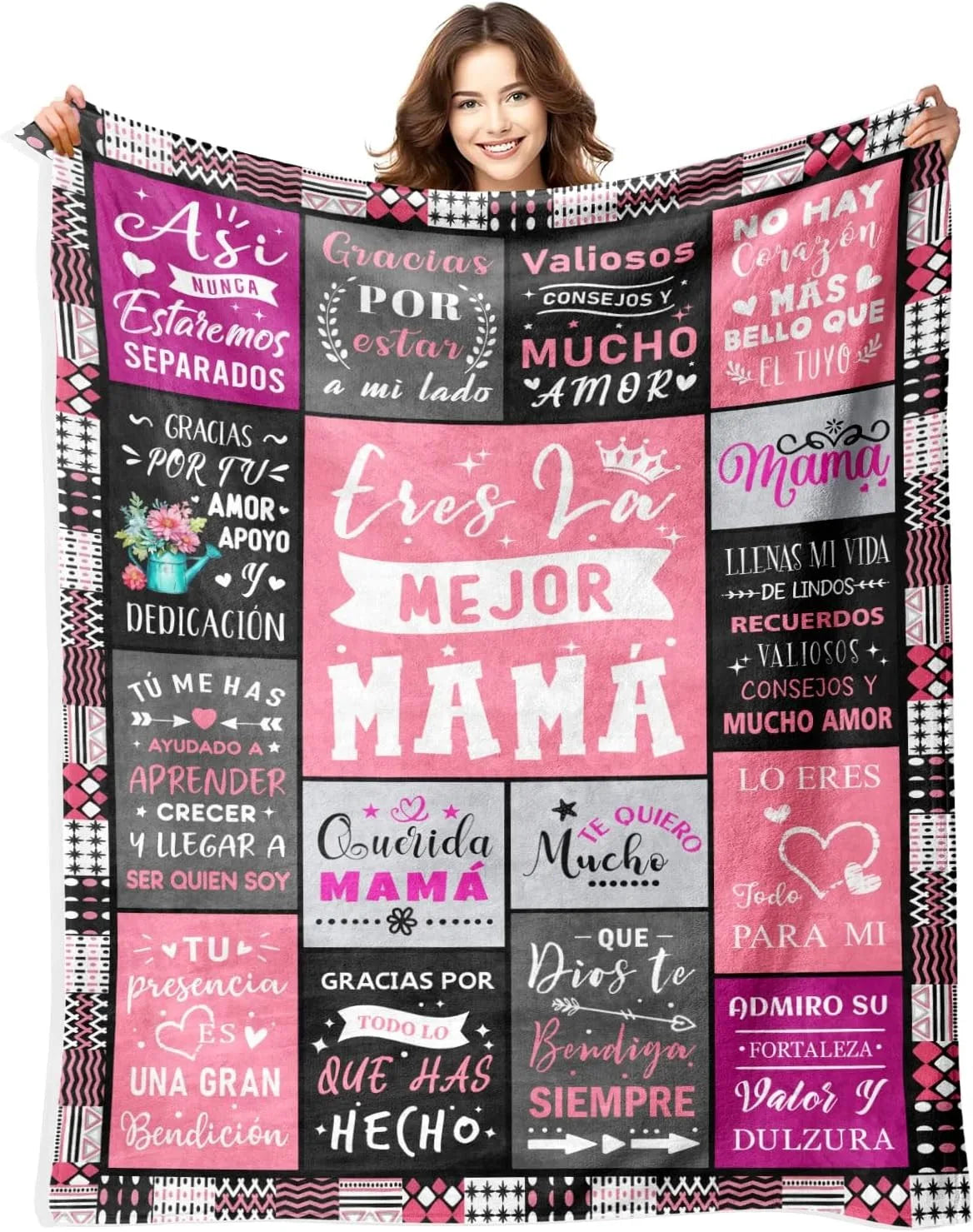 Gift for Mom Flannel Throw Blanket with Loving Message