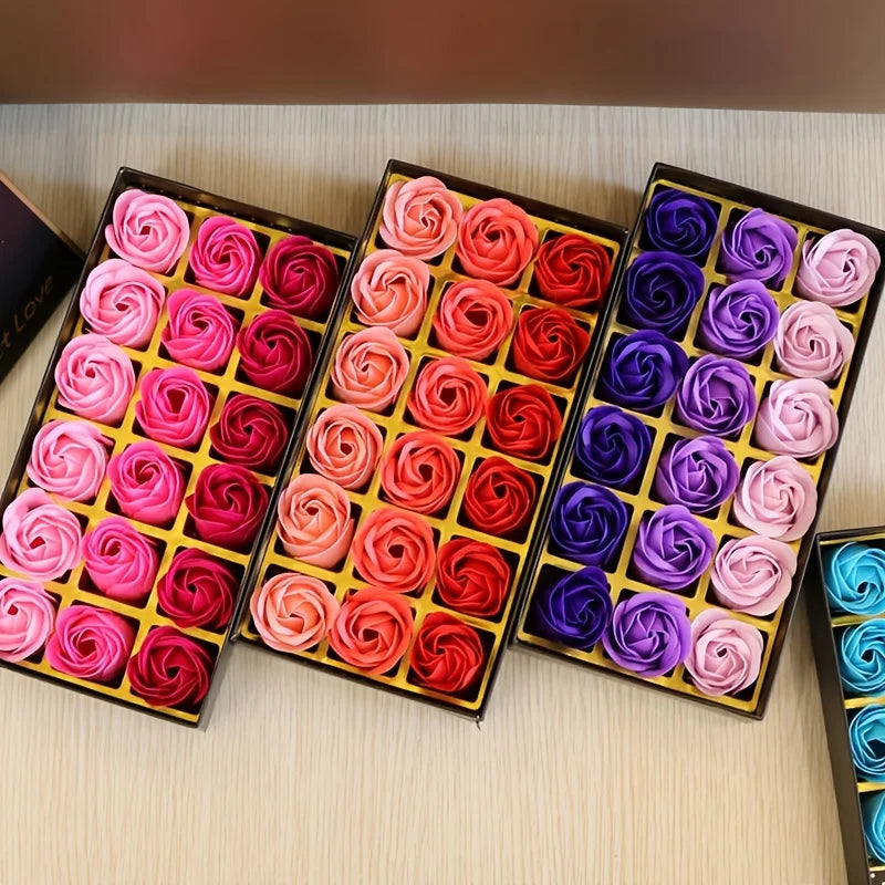 18pcs Elegant Rose Soap Gift Set，Bridal Shower & Favors Suitable for Weddings, Birthdays, Valentines, Christmas
