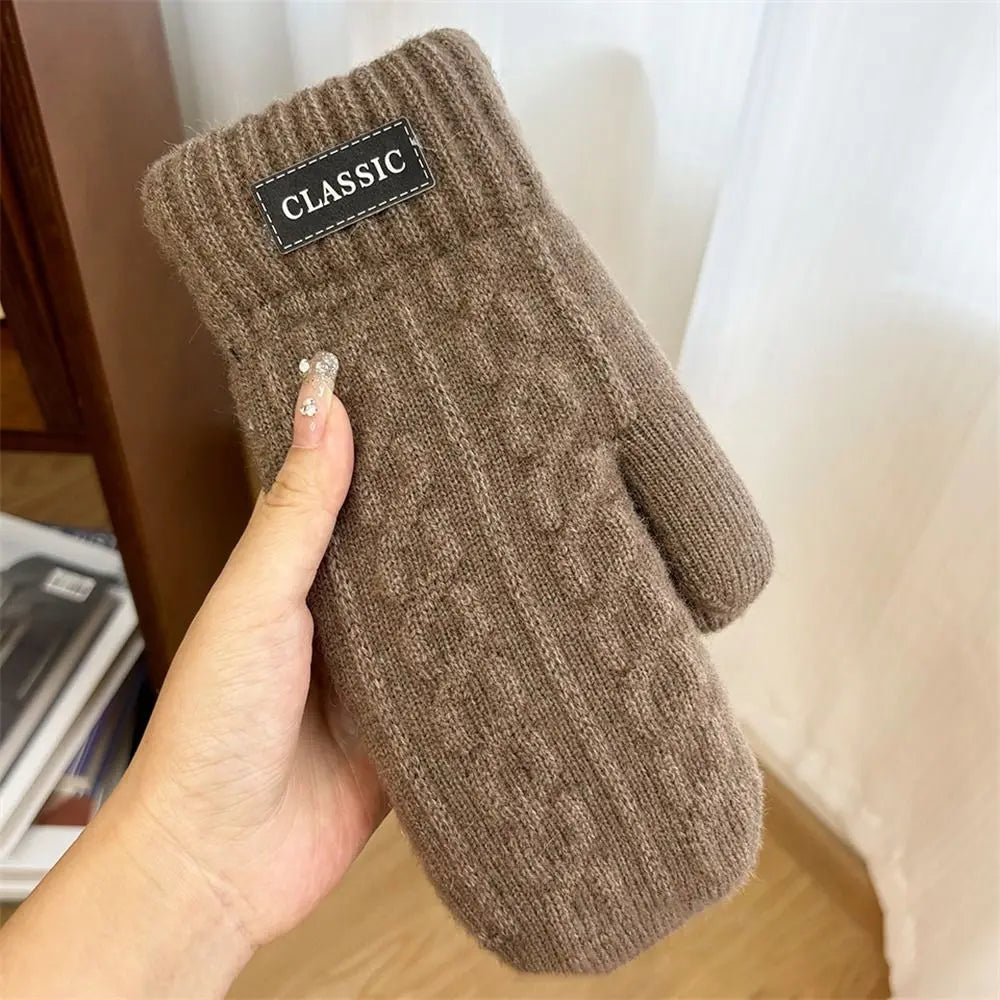 Unisex Fleece Lined Knit Gloves - Windproof Winter Driving Gloves - photo 9