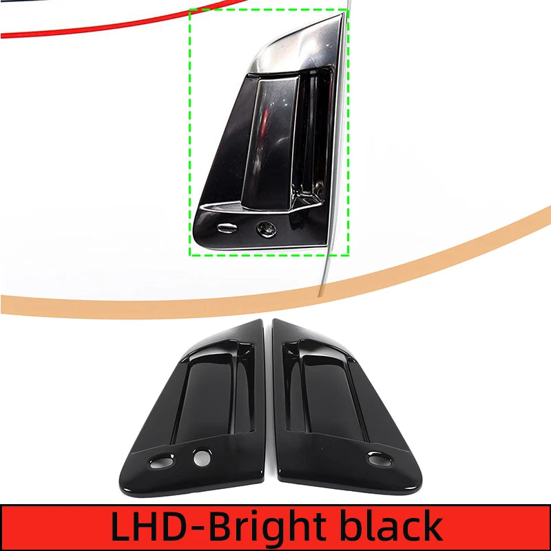For 2009-2020 Nissan 370Z Door Handle Frame, Exterior Door Handle Decorative Frame ABS Carbon Fiber Pattern 4pcs RHD