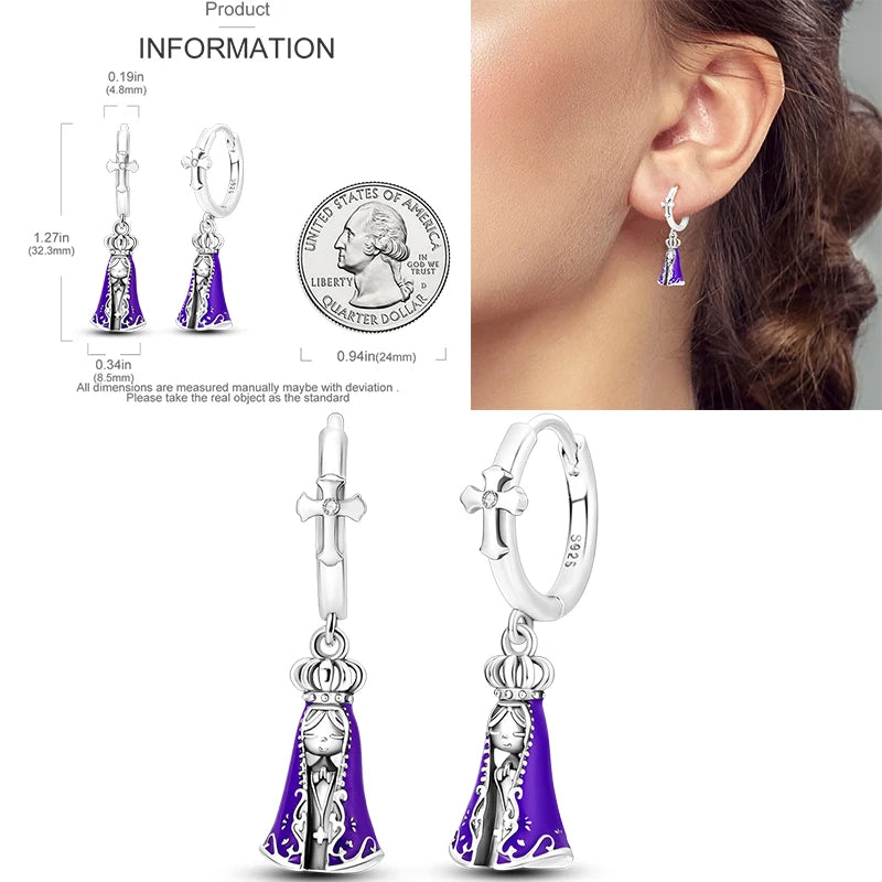 Sparkling Gold Woman Hoop Earrings 925 Sterling Silver Butterfly Colored Zirconium Earrings for Women Jewelry Anniversary Gift
