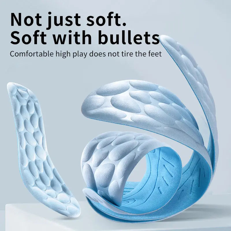 4D Cloud Sports Insoles – Shock Absorbing, Breathable PU Shoe Inserts