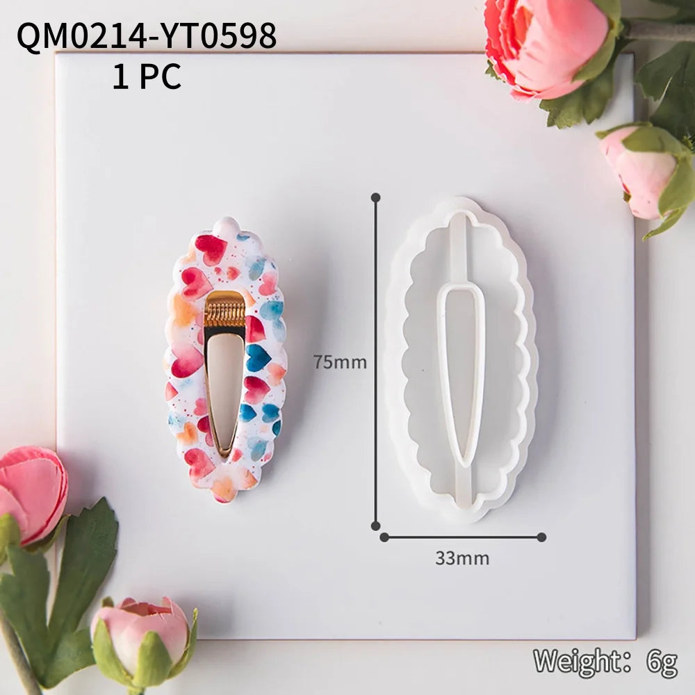 1PC Various Styles Geometric Shape Flower Tile Pattern Polymer Clay Mould Hairpin Embossing Clay Mold Jewelry Making Clay Tools