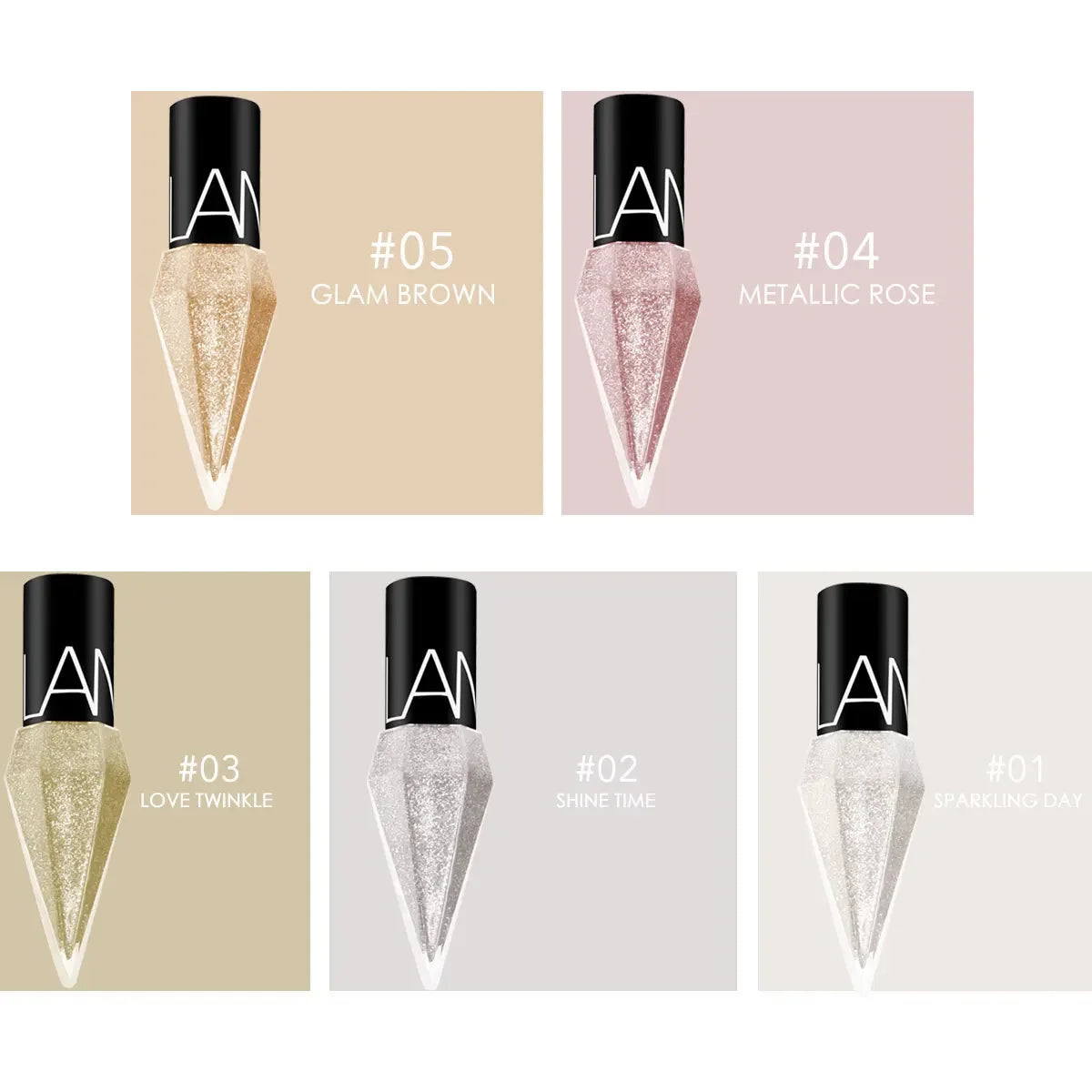 Shiny Eye Liners Pigment Silver Rose Gold Color Liquid Glitter eyeshadow Professional Eyeliner Beauty Cosmetics Makeup for Women