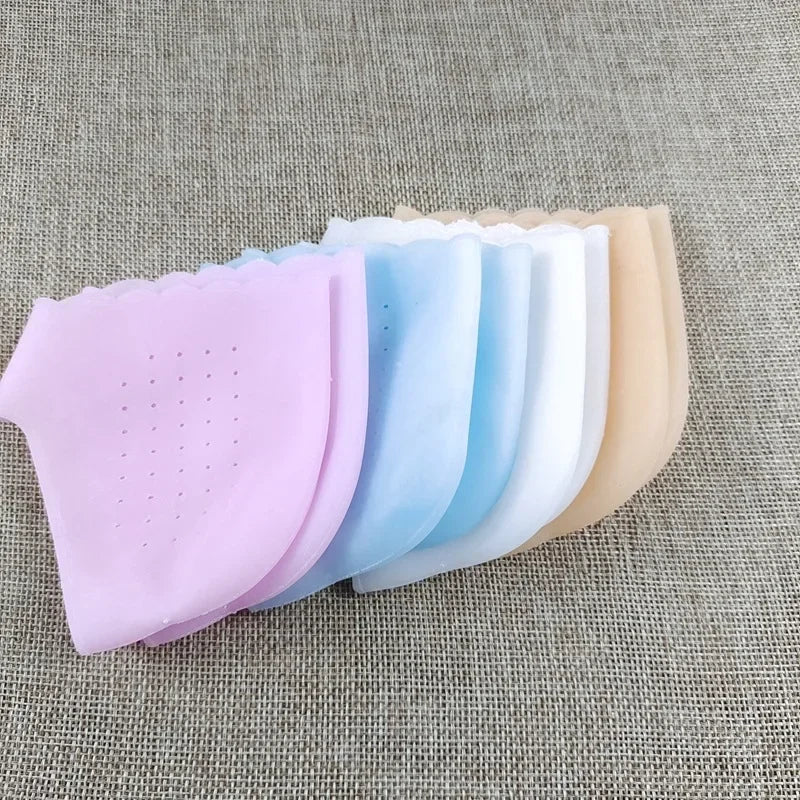 2Pcs New Silicone Feet Care Socks Moisturizing Gel Heel Thin Socks with Hole Cracked Foot Skin Care Protectors Foot Care Tool
