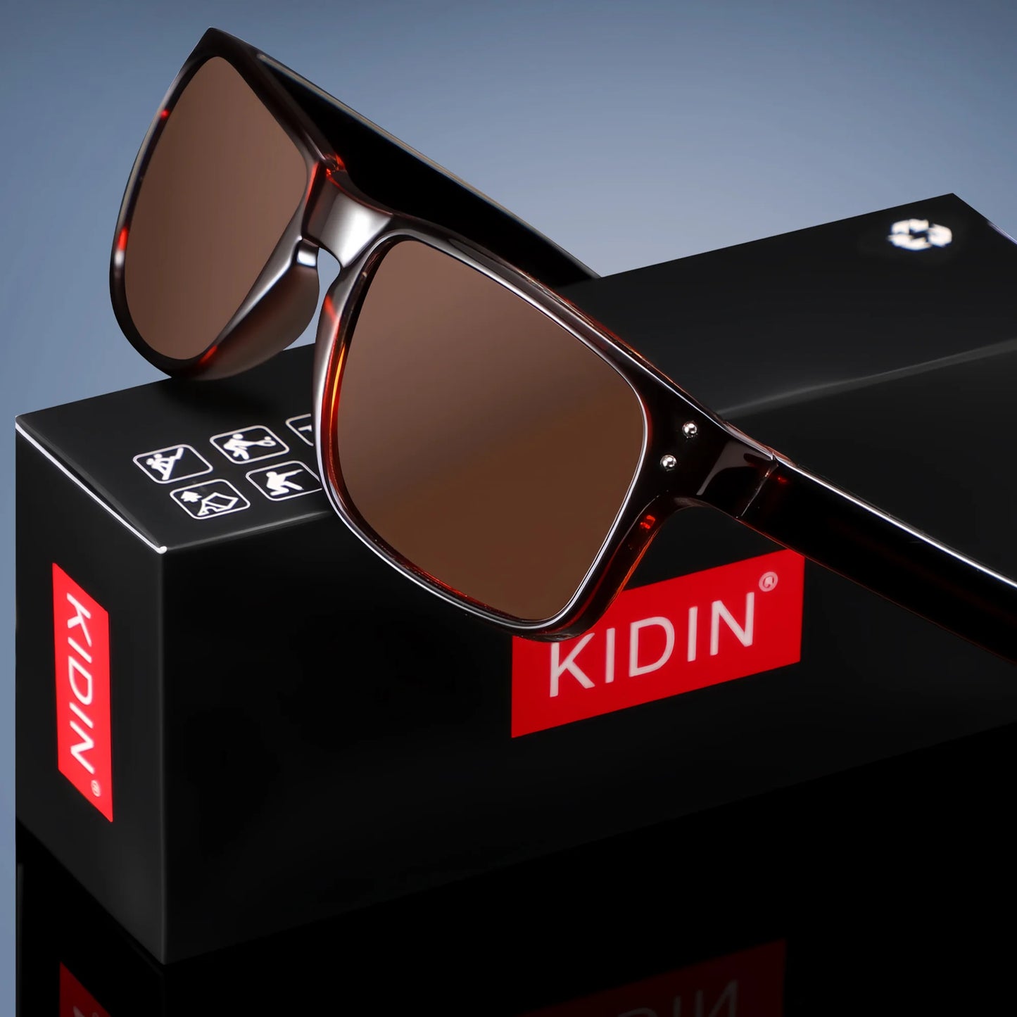 KIDIN Polarized Square Sunglasses — Outdoor Sport UV400