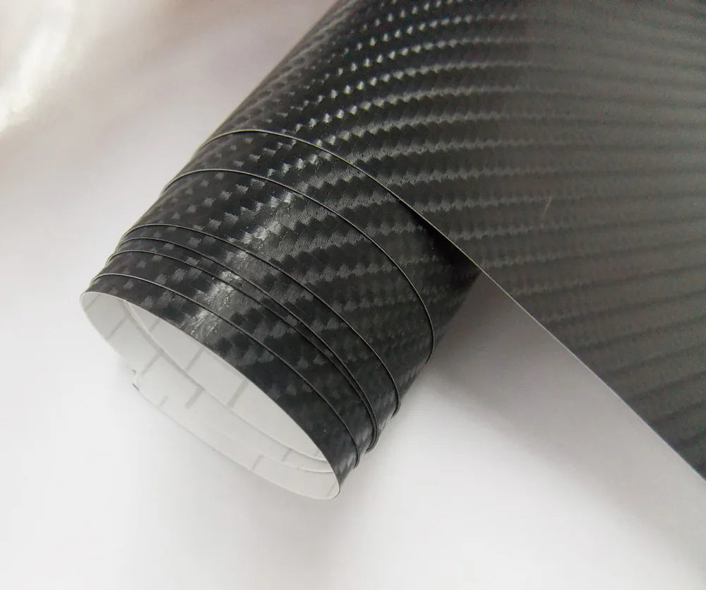3D 4D 5D Carbon Fiber Vinyl Wrap Film – Black Matte Car Sticker for Car, Laptop, Phone & Motorcycle