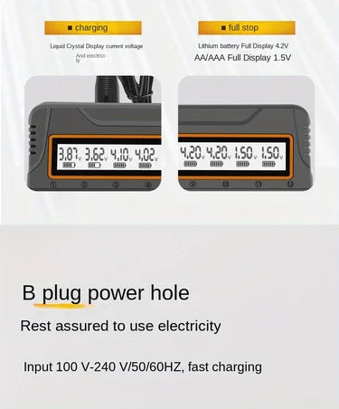 Fast Charging Battery Charger for 18650 AA AAA 14500 16430-Charges 3.7V Lithium And 1.2V Nickel-Hydrogen-Nickel-Cadmium Battery