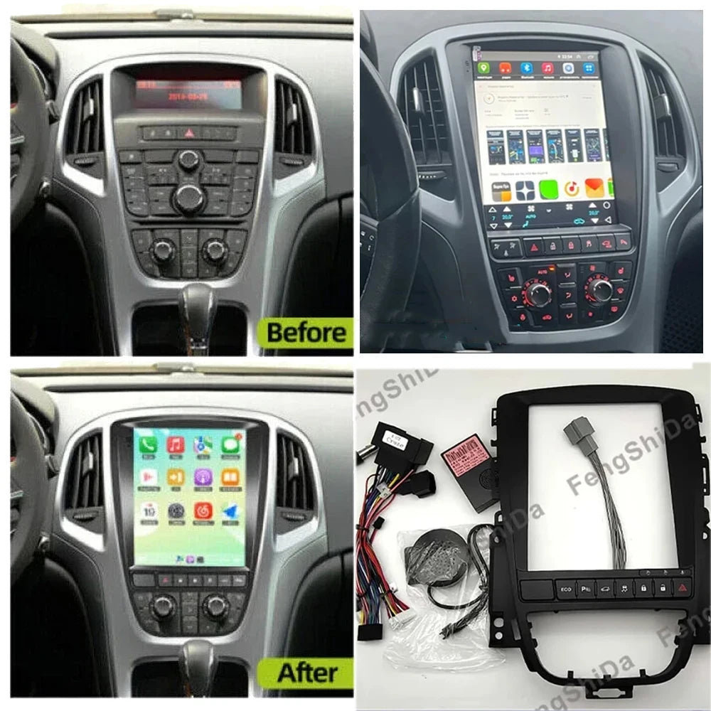 9.7" Android Car Stereo for Opel Astra J & Verano, Vauxhall (2007–2014) — CarPlay, GPS, 4G, Bluetooth