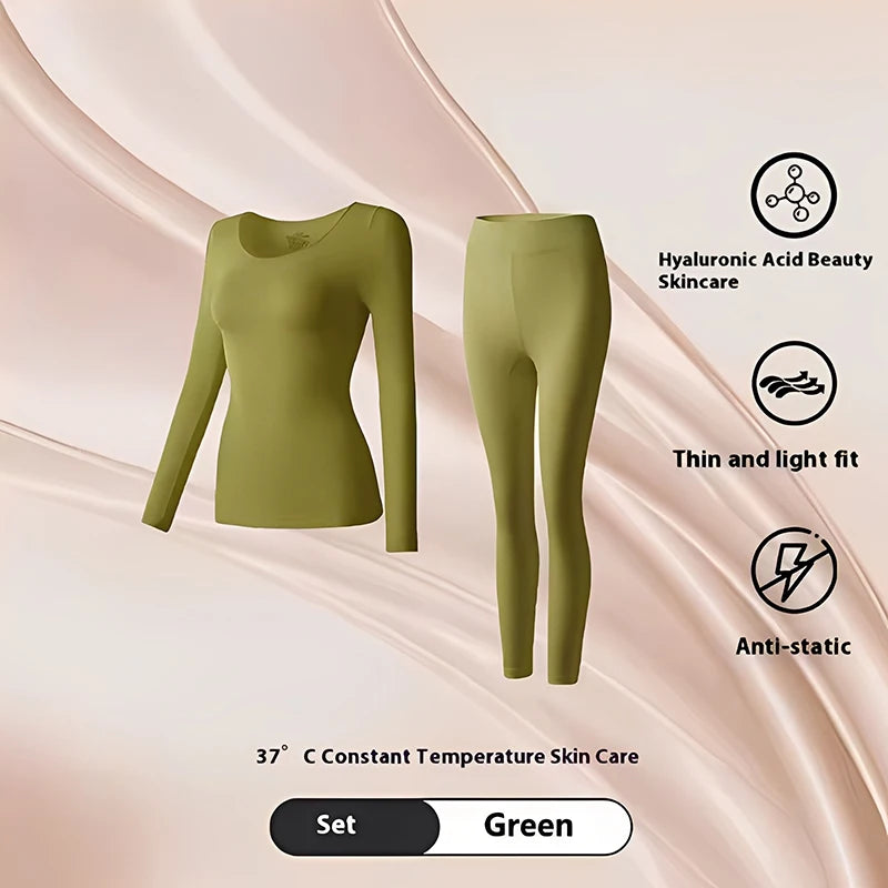 Women's Thin Thermal Undershirt - Long Sleeve Base Layer Top - photo 12