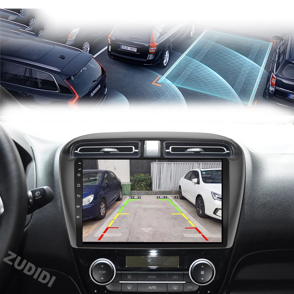Car Stereo with Apple CarPlay & Android Auto, Compatible with Mitsubishi Mirage & Attrage (2012-2018)
