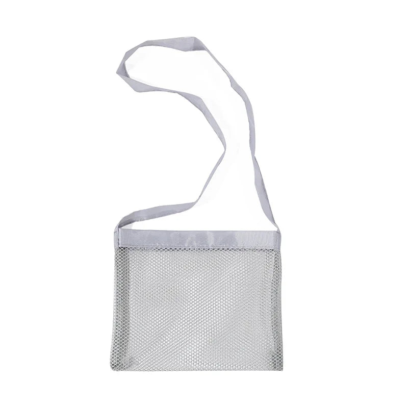 Ultralight Outdoor Mesh Beach Bag For Kids Children Beach Shells Toys Clothes Pocket Toy Storage Organiser Foldable Portable Bag