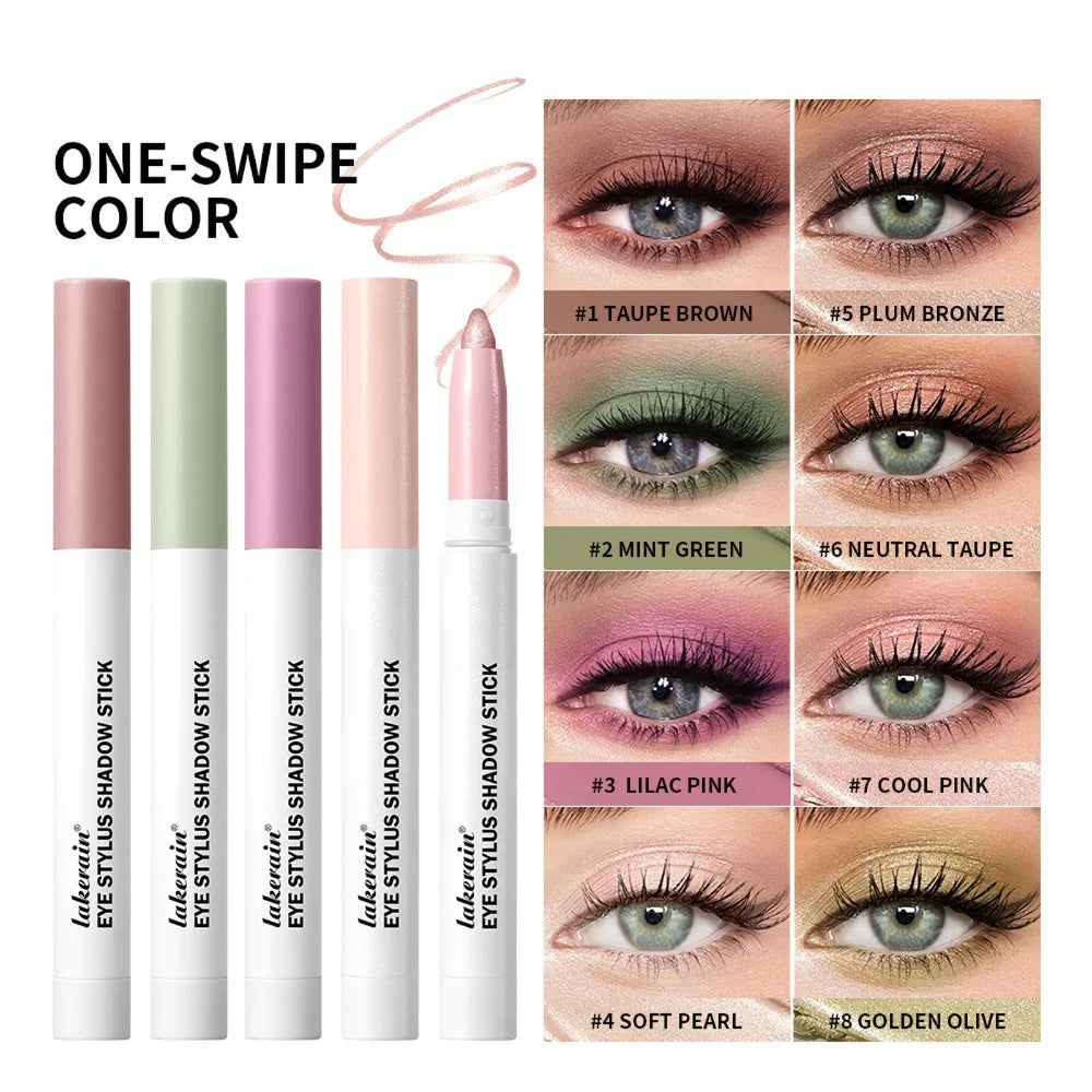 Waterproof Eyeshadow Sticks Long Lasting High Pigmented Shimmer Glitter And Matte Neutral Brown Eyeshadow Pencil Crayon Makeup