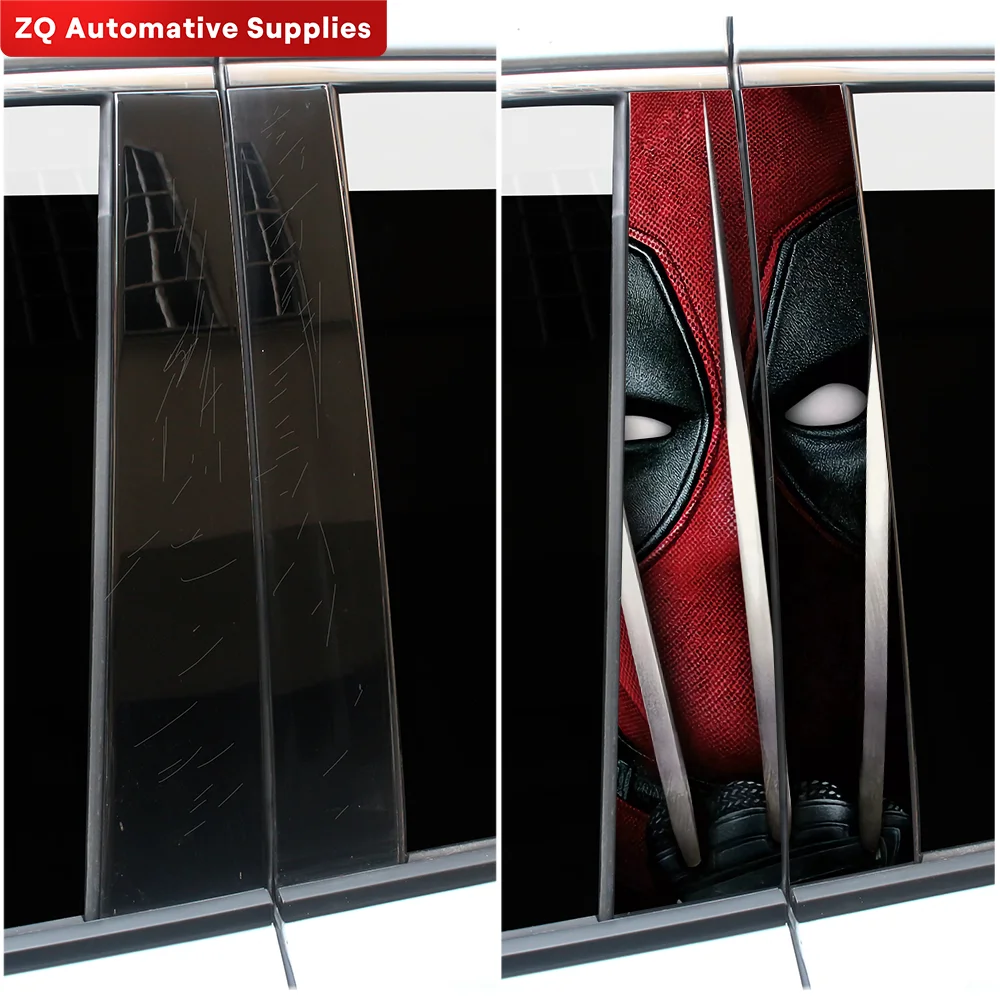 Anime Hero Car Stickers Auto B-pillar Car Center Column Decoration Cover Scratches Waterproof Sunscreen Vinyl Decals Accessories
