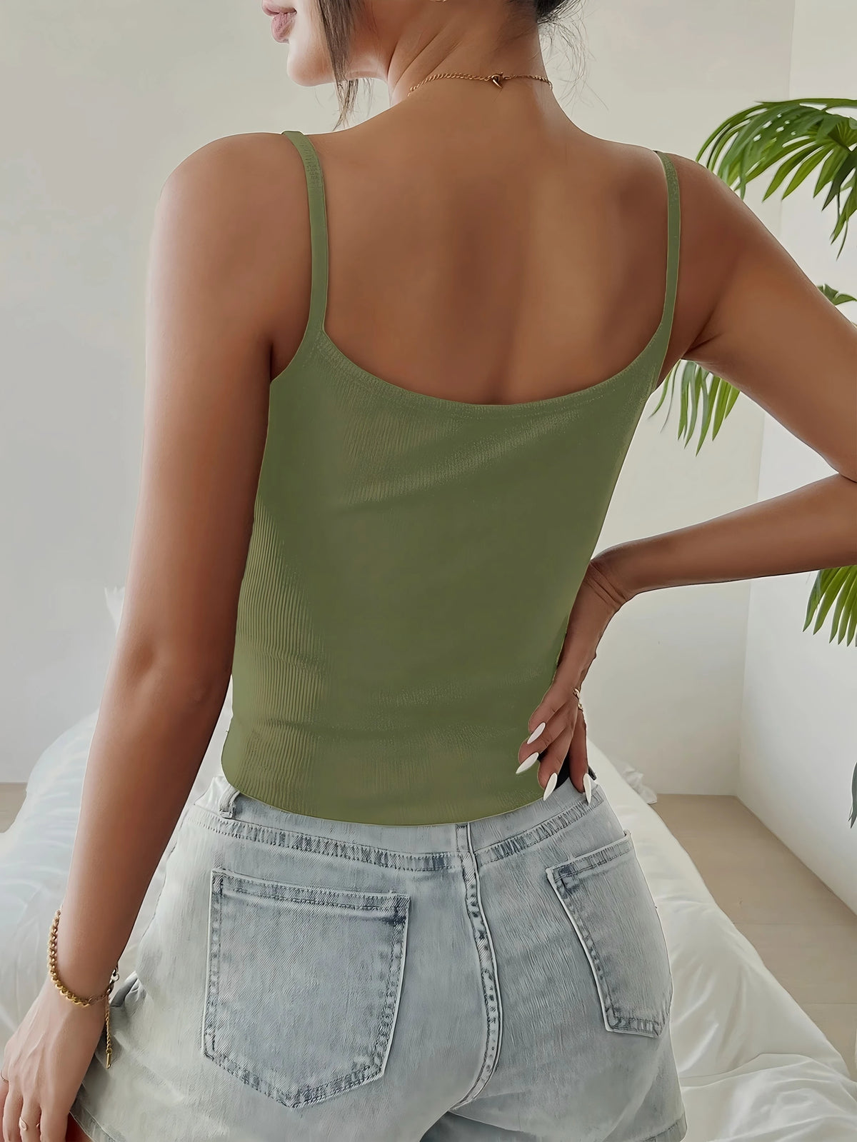 Women's corset-style cropped cami, Y2K tank — view 11 of 20