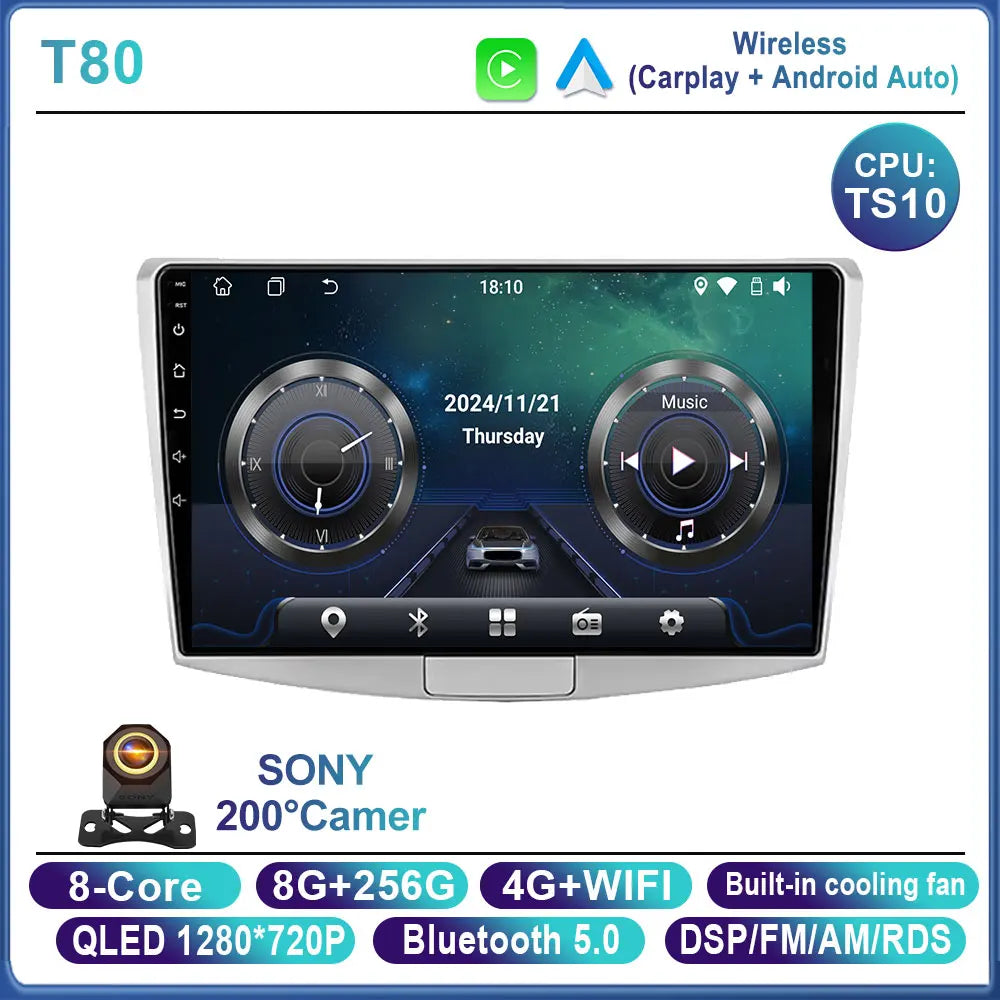 Car Stereo with Apple CarPlay & Android Auto, Compatible with VW Passat B6 B7 & CC (2007-2016)