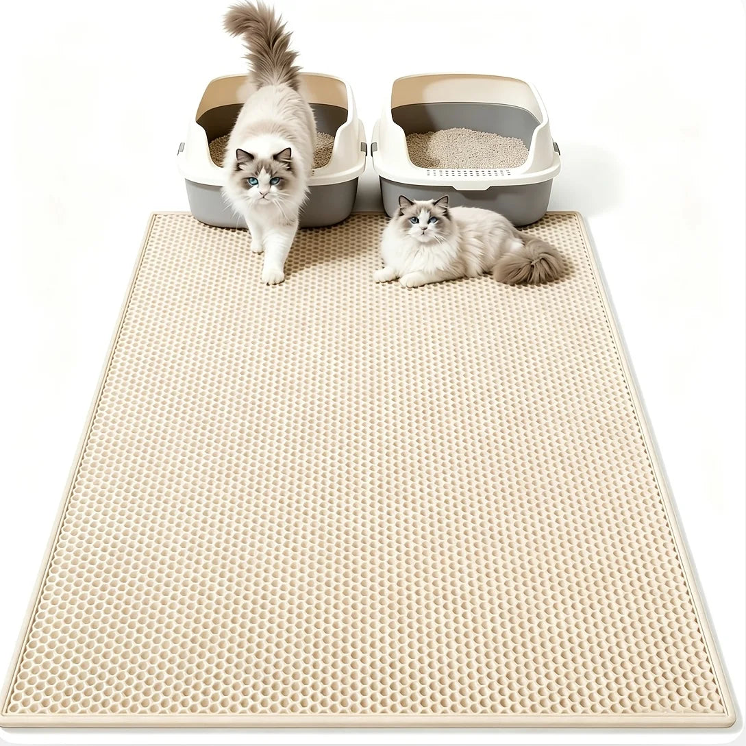 EVA Cat Litter Box Mat - Honeycomb Double Layer, Easy Clean – photo 7
