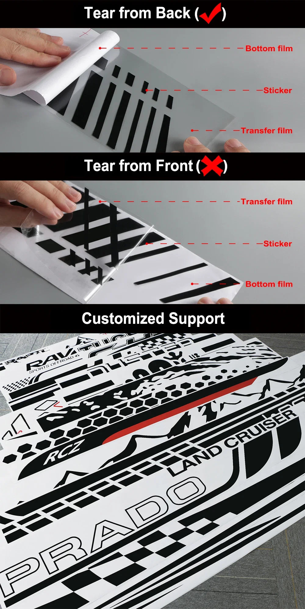 Car Sticker Pickup Back Door Tailgate Vinyl Decor Decals Tuning Accessories Decoration For Chevrolet Silverado 1500 2500HD Z71