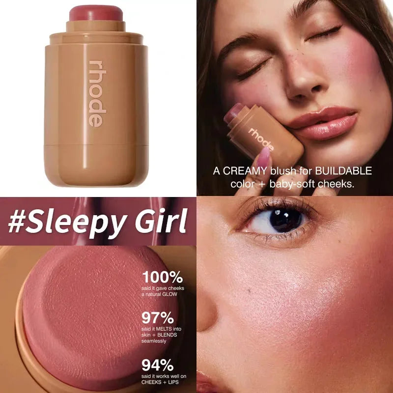 Rhodeskin Peptide Banana Eye Prep Depuffing Eye Patches Care Lip Gloss Blusher Hailey Bieber Skin Makeup Moisturizer Blush Girl