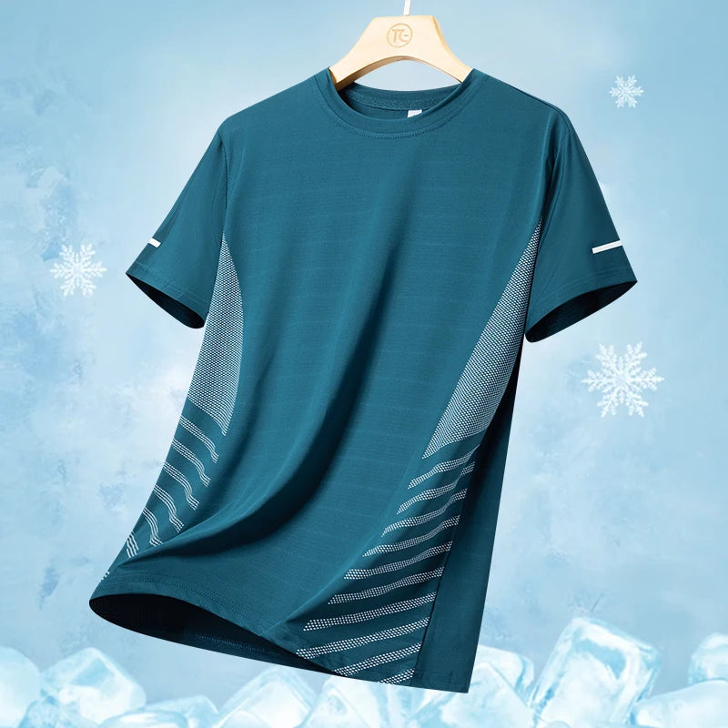 Men's Quick-Dry Reflective Running T-Shirt (S–5XL)