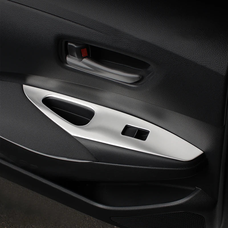For Toyota Corolla E210 Hybrid 2019 2020 2021 2022 2023 2024 Stainless Car Door Window Glass Lift Switch Button Panel Cover