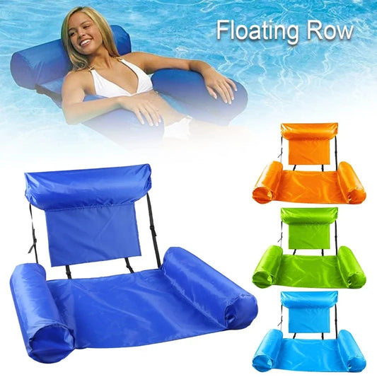 Inflatable Floating Water Hammock — Pool Lounge Float for Summer
