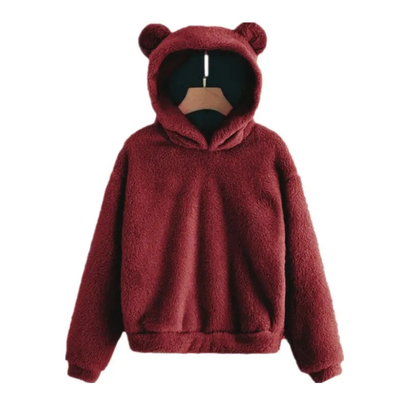 Women's Bunny Ear Hoodie - Plush Warm Long Sleeve Sweatshirt - photo 5