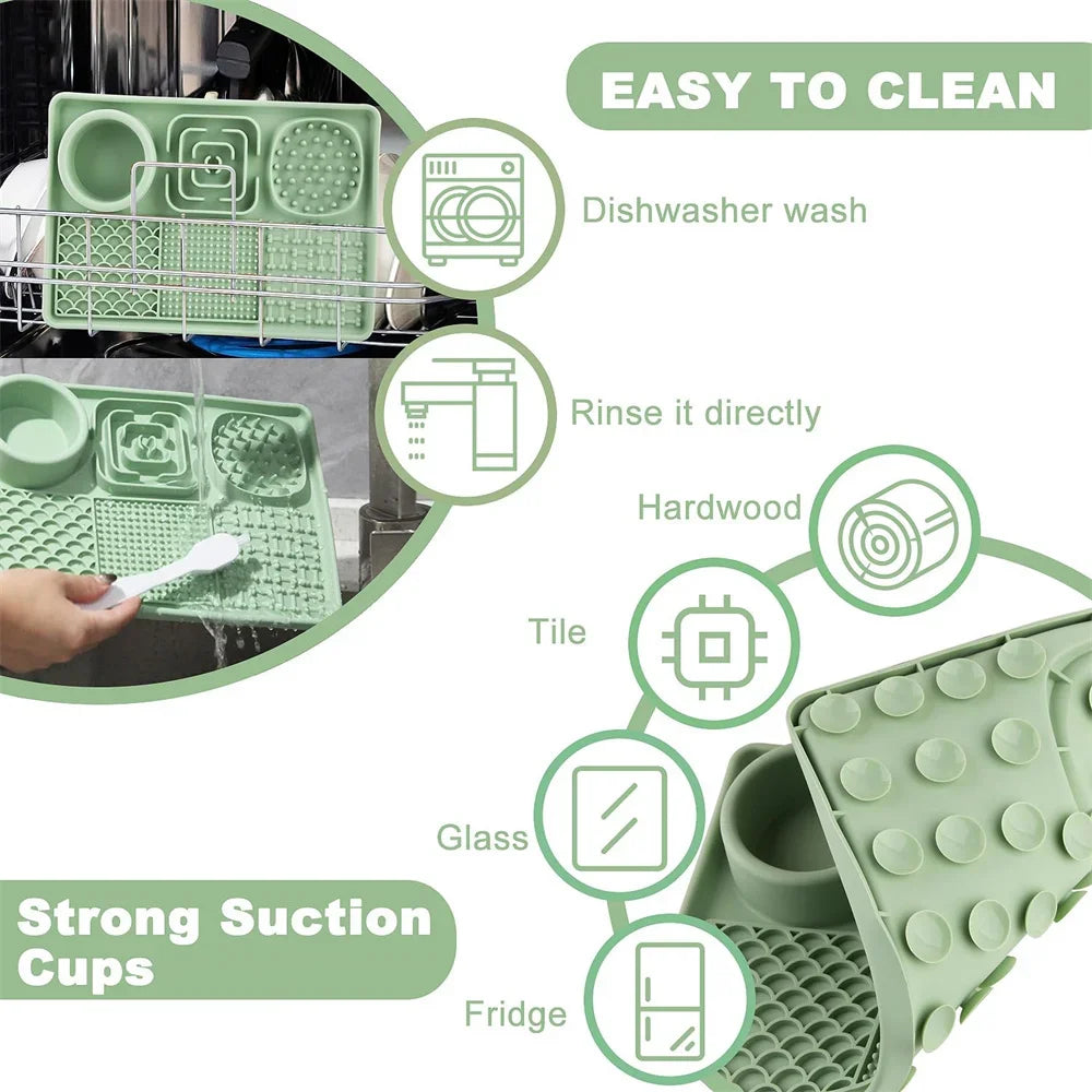 Silicone Lick Mat with Suction Cups - Butter & Peanut Pad – photo 3