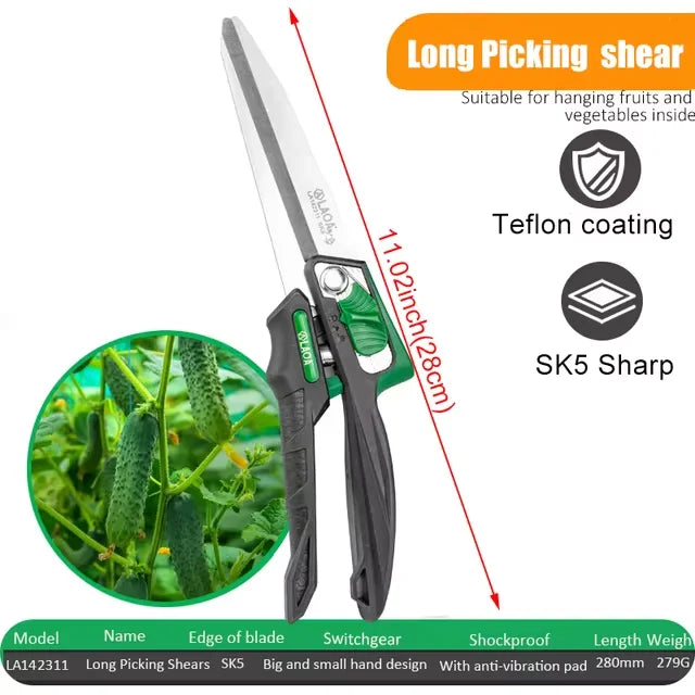 LAOA SK5 Garden Pruning Scissors – Hardened Blade Shears for Fruit, Flowers & Branches