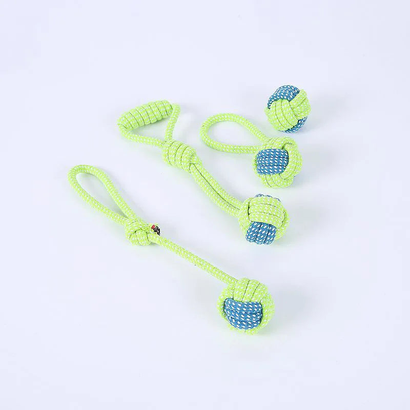Cotton Rope Dog Toy Ball - Chew & Toothbrush Tug Toy – photo 4