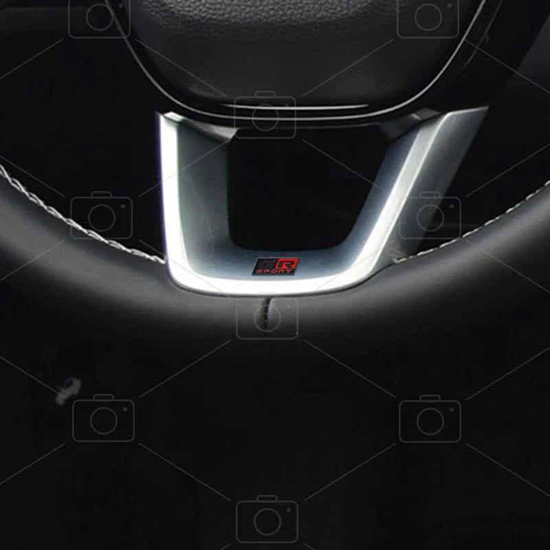 Car Metal GR Sport Logo Badge Steering Wheel Decals Styling For Corolla C-HR Camry Prado Prius Highlander FJ Cruiser Yaris RAV4