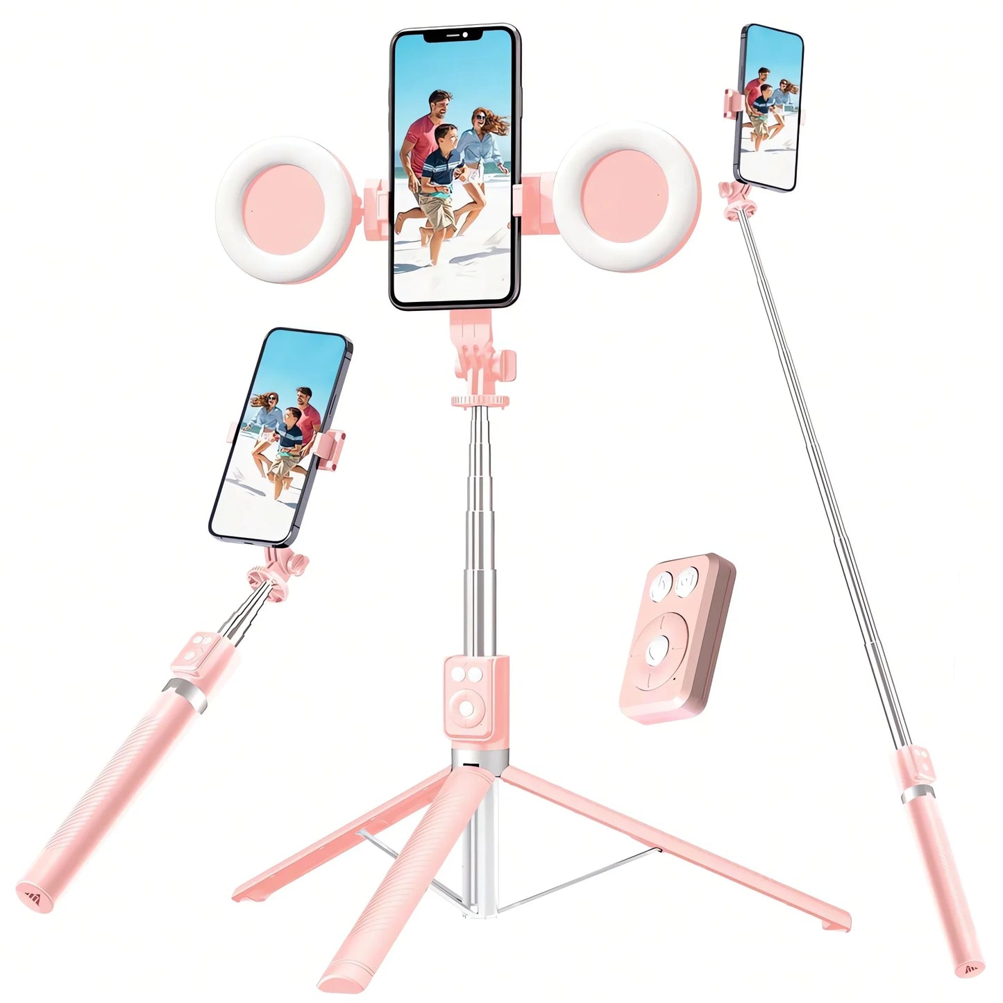 Multi-functional Selfie Stick Magnetic Mobile Phone Holder Live Broadcast Portable Anti-shake Handheld