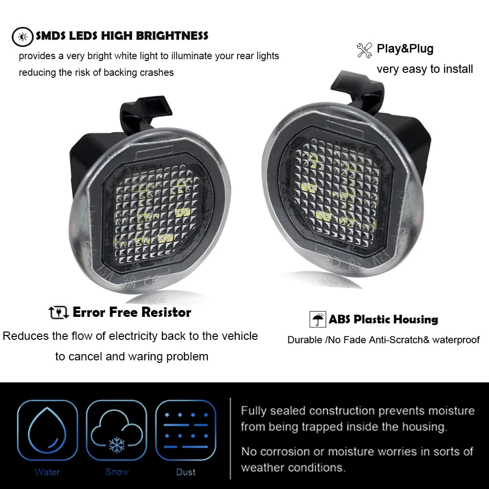 LED Puddle Side Mirror Lights — Chevrolet Silverado 2500HD/3500HD & GMC Sierra / Yukon / Suburban / Tahoe (2015–2021)