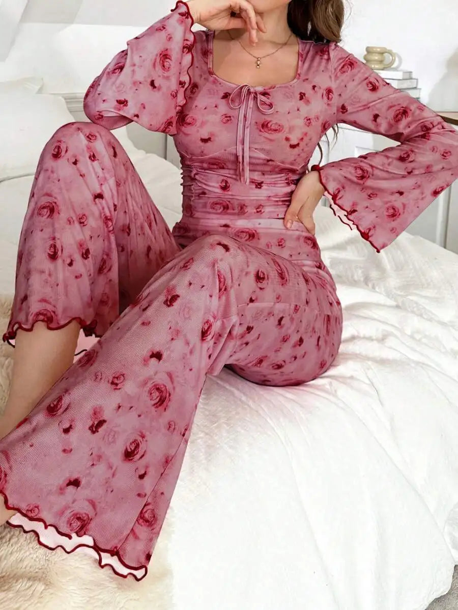 Women's pyjama set, sleep shirt and pants — view 21 of 26