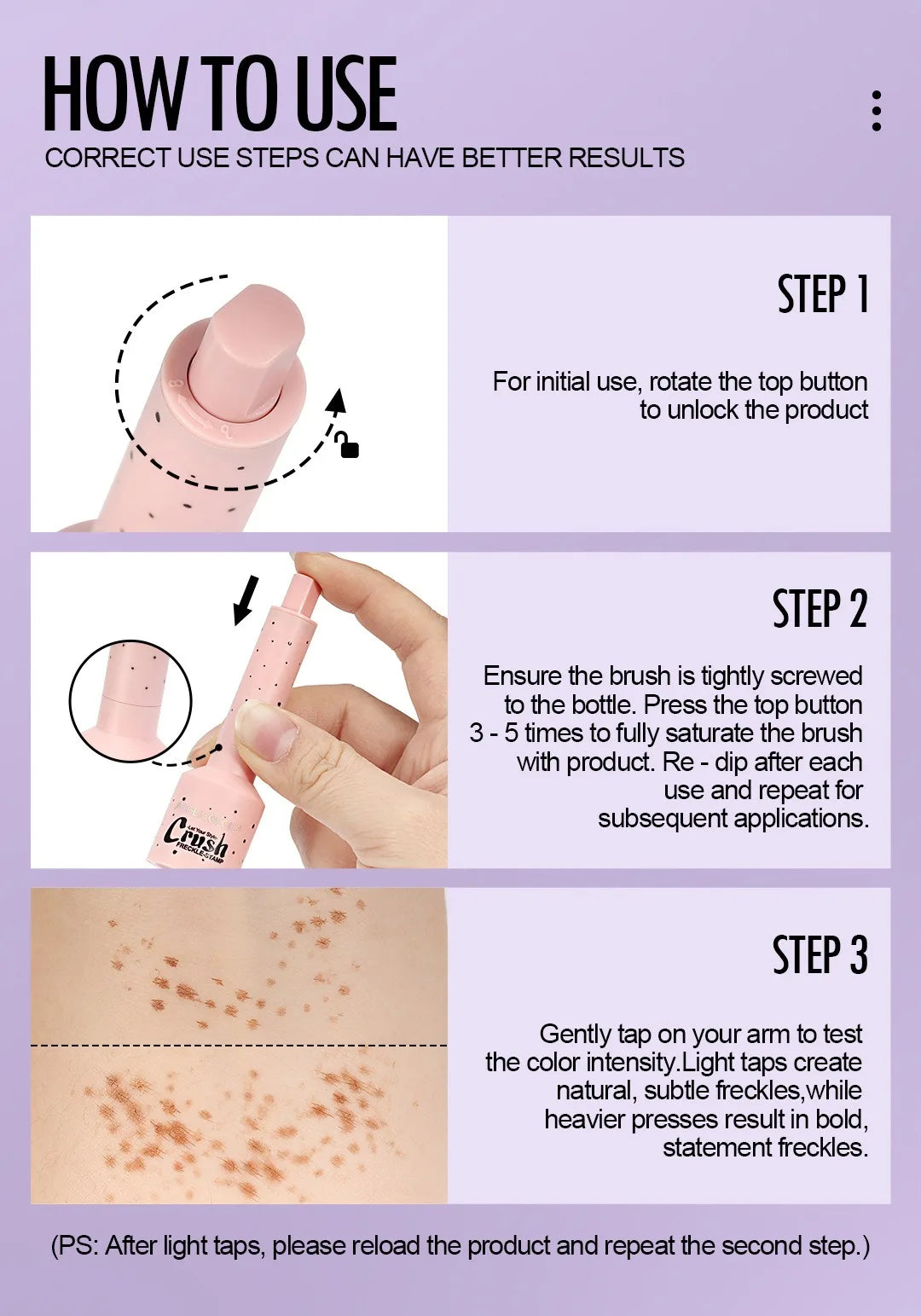 Liquid Air Cushion Freckle Stamp Pen Five-point Head Freckle Natural Simulation Fake Dot Spot Pen Waterproof Lasting Makeup