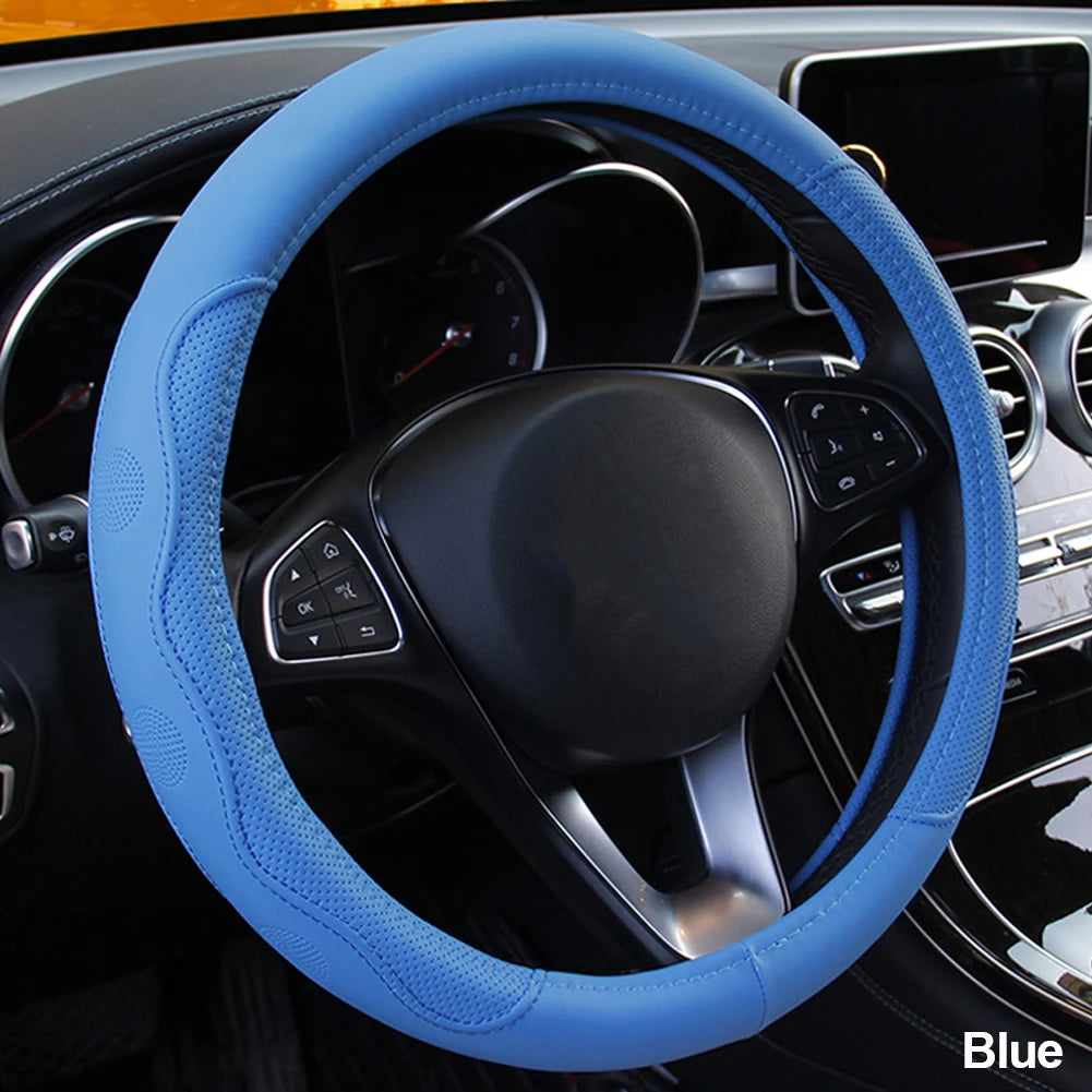 10 Colors Car Steering Wheel Cover Universal Volant Braid on the Steering-wheel Fashion Non-slip Funda Volante Auto Car Styling