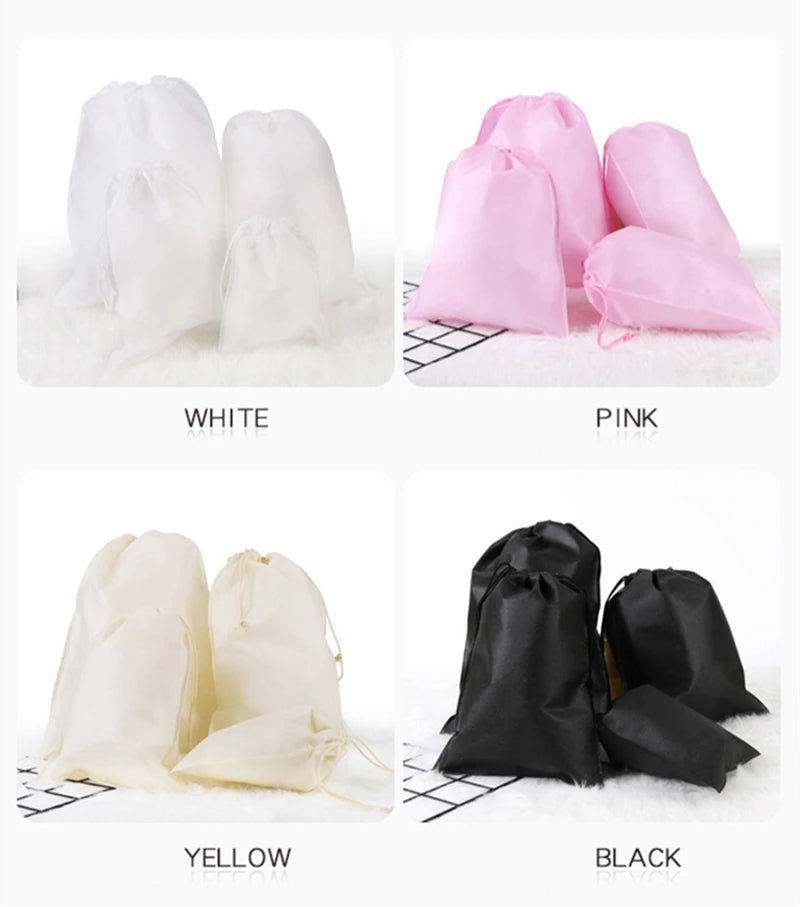 StoBag Non-woven Drawstring Bags Shoe Clothes Storage Fabric Portable Reusable Travel Organizer Pouches Custom Logo(Extra Fee)