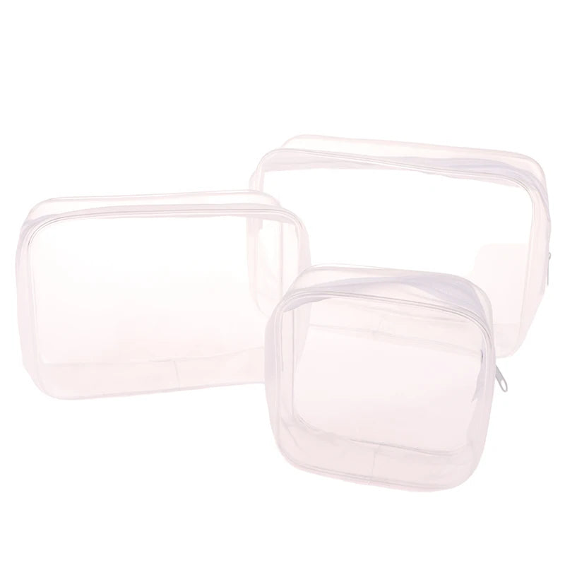1Pc Clear Makeup Bag Fashion Transparent Travel Portable Mini Wash Storage Bags Women Zipper Organizer Cosmetic Bag