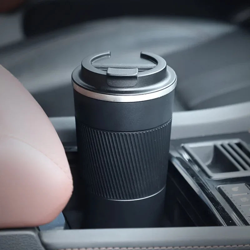 380ml/510ml Double Stainless Steel Coffee Thermos Mug with Non-slip Case Car Vacuum Flask Travel Insulated Bottle
