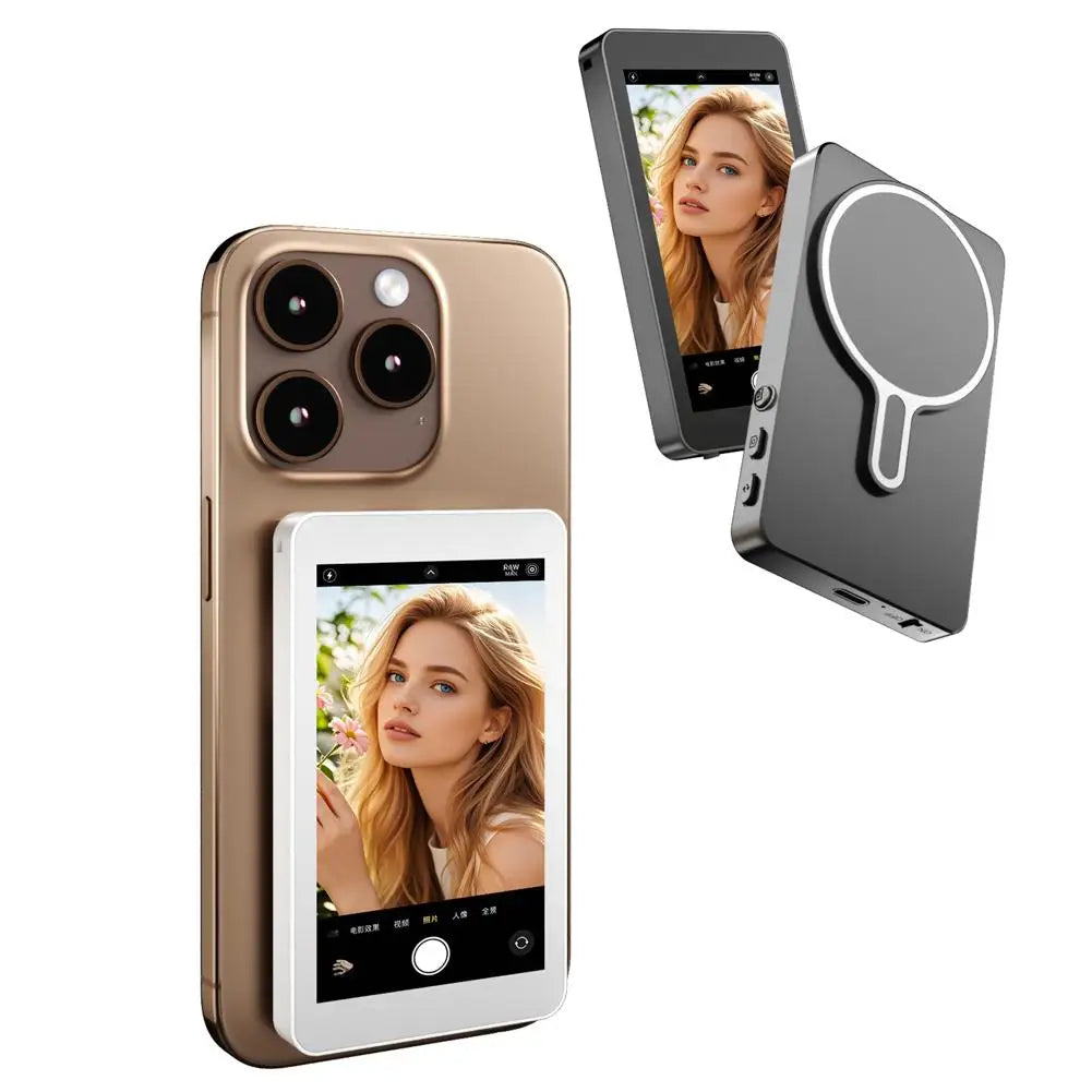 Magnetic Cell Phone Vlog Self Timer Monitor Screen Using Rear Camera Monitor For Live Streaming Creating Content Self-Timer