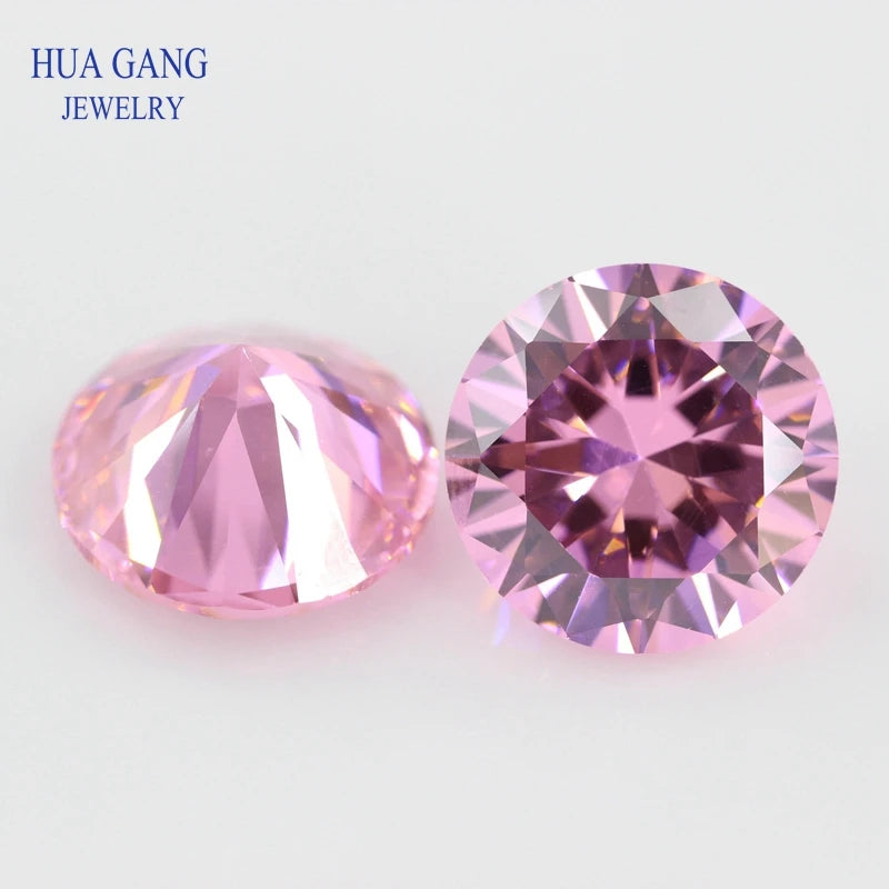 5A Cubic Zirconia Stone Multicolor Round Shape Brilliant Cut Loose CZ Stones Synthetic Gems Beads For Jewelry1.0~20mm AAAAA