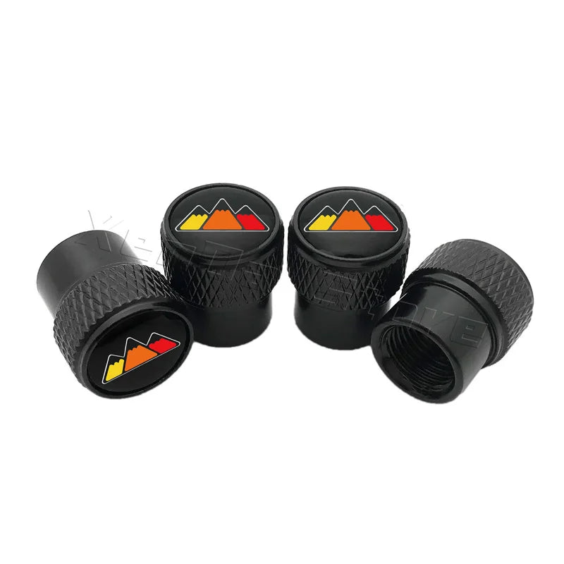 Car Wheel Tire Valve Stem Caps 3 Tri Colors Emblem Logo For Toyota TRD Tacoma Tundra 4Runner Highlander RAV4 Tyre Accessories