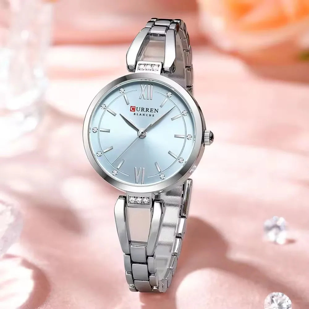 Luxury Women's Stainless Steel Quartz Watch - CURREN 9092