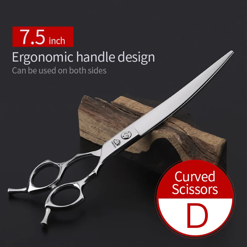 440C Steel Curved Dog Grooming Shears - 7 to 8 Inch – photo 4