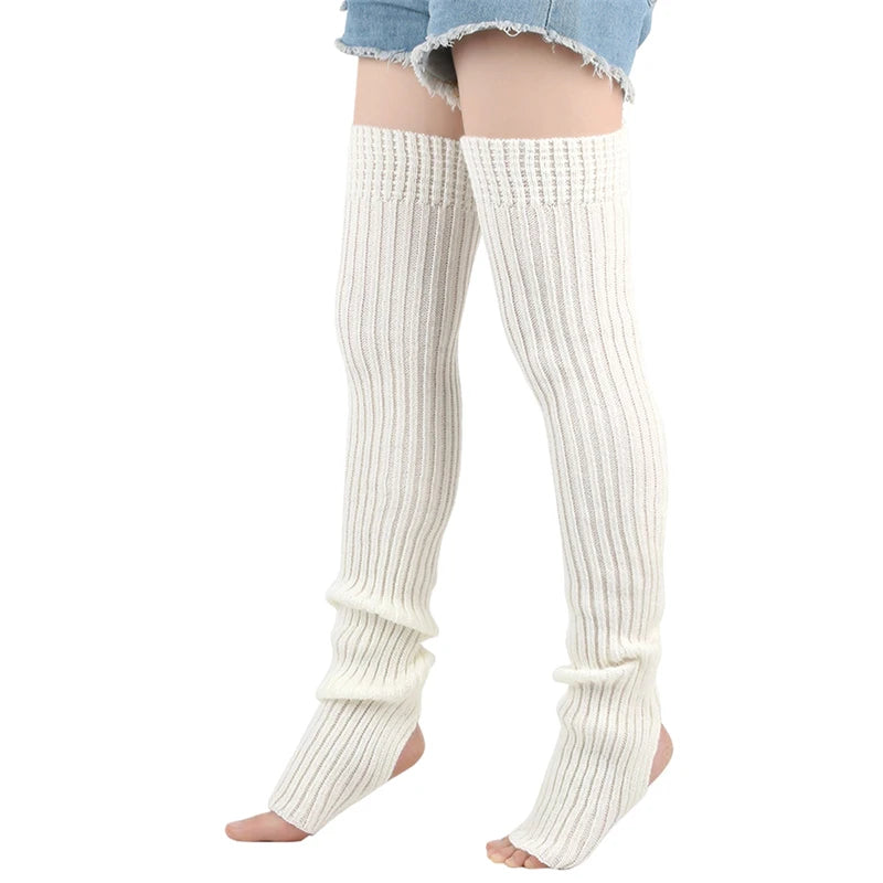 Women's 80cm Long Knit Leg Warmers - Loose Dance & Yoga Socks - photo 7